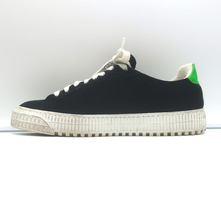 Off-White c/o Virgil Abloh Arrow Low Top Sneakers Black Suede Size 37