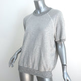 THE GREAT Short Sleeve Sweatshirt Heather Gray Size 1 Pullover Top
