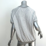 THE GREAT Short Sleeve Sweatshirt Heather Gray Size 1 Pullover Top