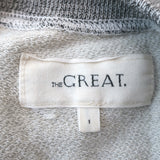 THE GREAT Short Sleeve Sweatshirt Heather Gray Size 1 Pullover Top