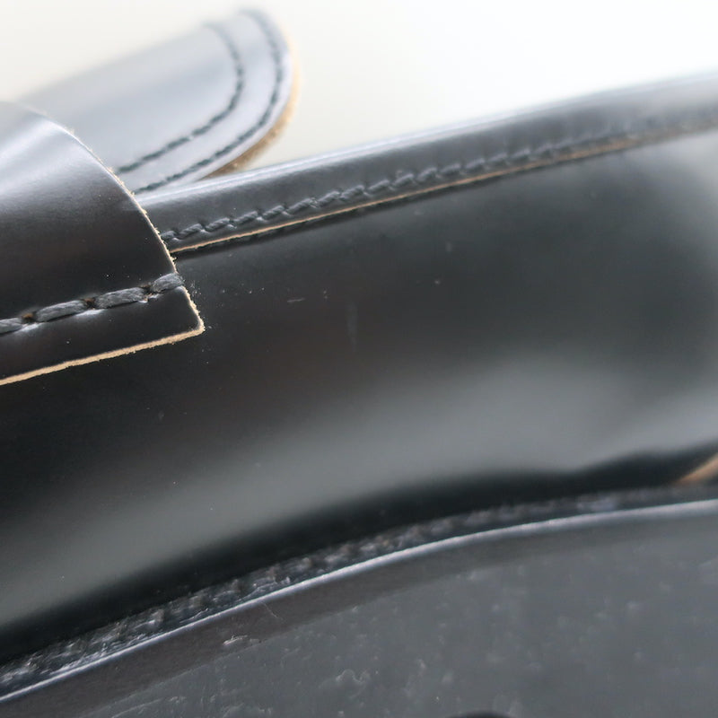 Gucci Harald Platform Lug Sole Horsebit Loafers Black Leather Size 37