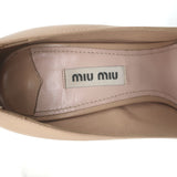 Miu Miu Platform Pumps Nude Leather Size 37