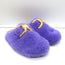 An Hour and a Shower Shearling Flat Mules Purple Size 37