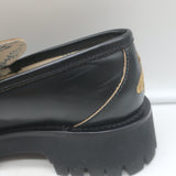Gucci Harald Platform Lug Sole Horsebit Loafers Black Leather Size 37