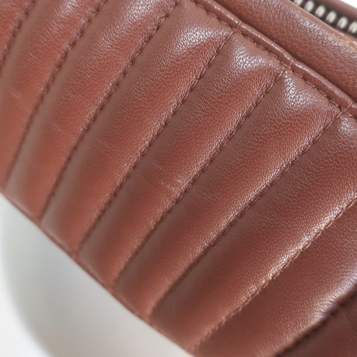 IRO Luciaspe Double-Zip Leather Biker Jacket Cognac Brown Size 38