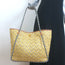 Tory Burch Mosaic Straw Tote Yellow/Beige Extra Large Shoulder Bag