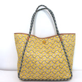 Tory Burch Mosaic Straw Tote Yellow/Beige Extra Large Shoulder Bag