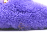 An Hour and a Shower Shearling Flat Mules Purple Size 37