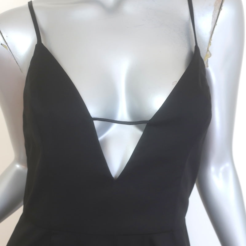 Auteur Blair Maxi Dress Black Stretch Cotton Size Medium NEW