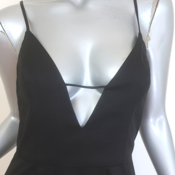 Auteur Blair Maxi Dress Black Stretch Cotton Size Medium NEW