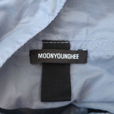 Moon Young Hee Draped-Back Sheer Coat Blue Nylon-Blend Size 38