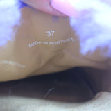 An Hour and a Shower Shearling Flat Mules Purple Size 37