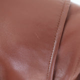 IRO Luciaspe Double-Zip Leather Biker Jacket Cognac Brown Size 38