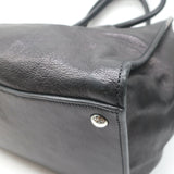 Prada Glace Twin Pocket Tote Black Leather Medium Crossbody Bag
