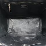 Prada Glace Twin Pocket Tote Black Leather Medium Crossbody Bag