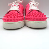 Christian Louboutin Vieira 2 Spiked Suede Sneakers Hot Pink Size 37