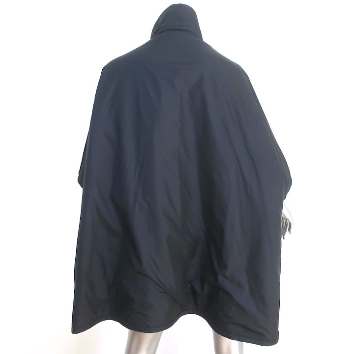 Marni Reversible Poncho Jacket Black Nylon &amp; Wool-Blend Size 44