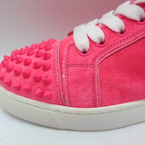 Christian Louboutin Vieira 2 Spiked Suede Sneakers Hot Pink Size 37