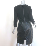L'Agence Franci Ponte & Leather Combo Dress Black Size 6