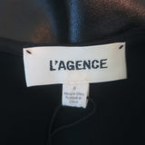 L'Agence Franci Ponte & Leather Combo Dress Black Size 6
