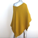 Tomas Maier Cashmere Asymmetric Poncho Mustard