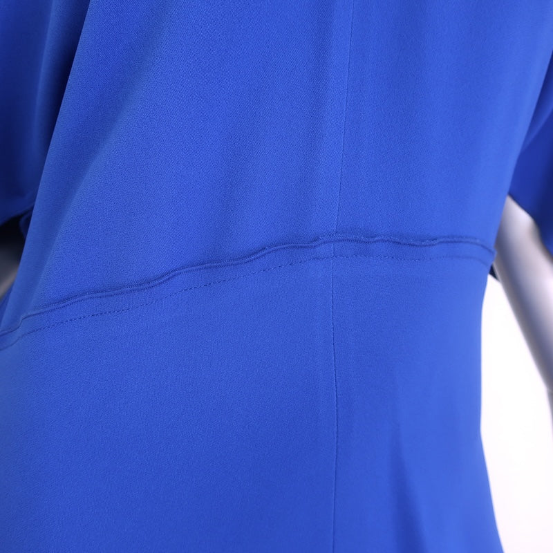 Victoria Beckham Open-Back Draped Maxi Dress Cobalt Crepe Size US 8