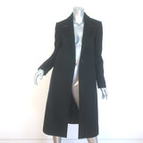 Alice + Olivia Single Button Coat Black Wool Felt Size Small