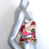 Cult Gaia Krisha Strapless Draped Top Floral Print Silk Size Extra Small NEW