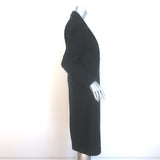 Alice + Olivia Single Button Coat Black Wool Felt Size Small