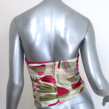 Cult Gaia Krisha Strapless Draped Top Floral Print Silk Size Extra Small NEW