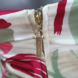 Cult Gaia Krisha Strapless Draped Top Floral Print Silk Size Extra Small NEW