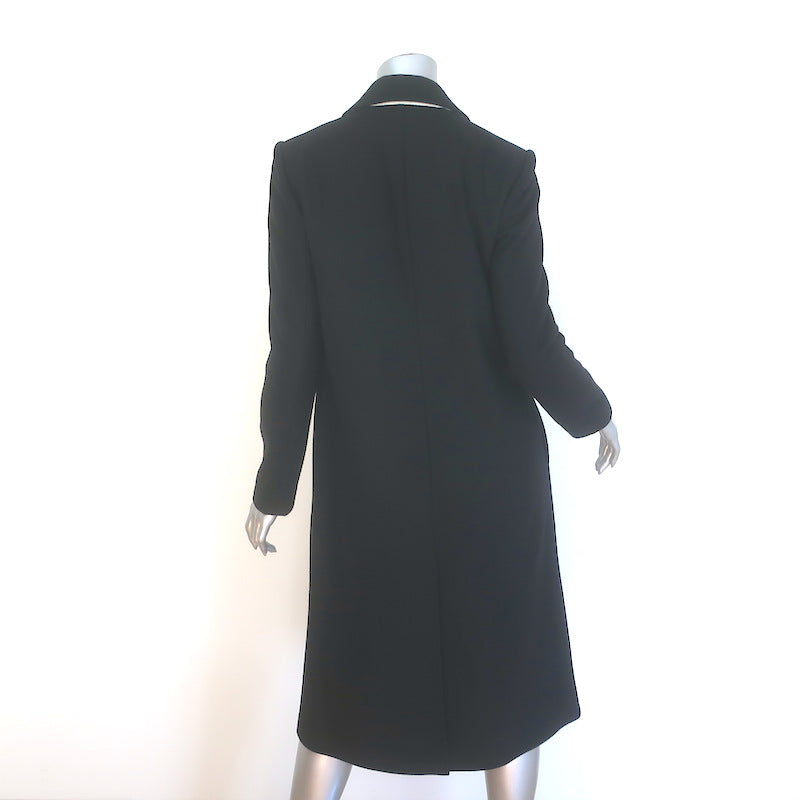 Alice + Olivia Single Button Coat Black Wool Felt Size Small