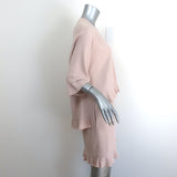 Stella McCartney Rikki Layered Ruffled Mini Dress Blush Stretch Crepe Size 40