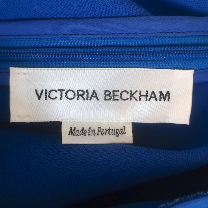 Victoria Beckham Open-Back Draped Maxi Dress Cobalt Crepe Size US 8