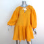 Aish Balloon Sleeve Mini Dress Yellow Cotton Size Extra Small