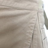 Christian Dior L'Union Fait la Force Pleated Canvas Skirt Beige Cotton Size US 6