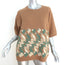 Dries Van Noten Intarsia Short Sleeve Sweater Brown Wool-Alpaca Size Medium