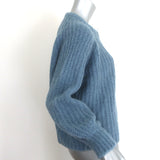 La Maille Sezane Emile Cardigan Summer Blue Ribbed Alpaca-Blend Size Extra Small