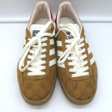 Adidas x Gucci Gazelle GG Monogram Low Top Sneakers Brown Size 7 HQ8850 NEW