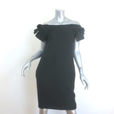 Gucci 2007 Off the Shoulder Bow-Sleeve Shift Dress Black Silk-Blend SIze 40