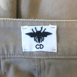 Christian Dior L'Union Fait la Force Pleated Canvas Skirt Beige Cotton Size US 6