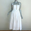 Free People Midi Dress Lilah White Pleated Cotton Size Extra Small