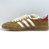 Adidas x Gucci Gazelle GG Monogram Low Top Sneakers Brown Size 7 HQ8850 NEW