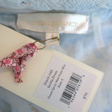 LoveShackFancy Sicilia Ruffled Maxi Dress Blue/White Floral Print Size 4 NEW