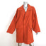Moon Young Hee Double Breasted Coat Burnt Orange Cotton Size 38 Oversize Jacket