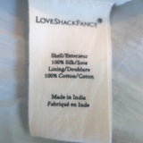 LoveShackFancy Sicilia Ruffled Maxi Dress Blue/White Floral Print Size 4 NEW