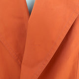 Moon Young Hee Double Breasted Coat Burnt Orange Cotton Size 38 Oversize Jacket