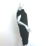 Gucci 2007 Off the Shoulder Bow-Sleeve Shift Dress Black Silk-Blend SIze 40