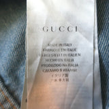 Gucci Cropped Skinny Flare Cuffed Jeans Light Blue Denim Size 40