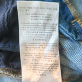 Gucci Cropped Skinny Flare Cuffed Jeans Light Blue Denim Size 40